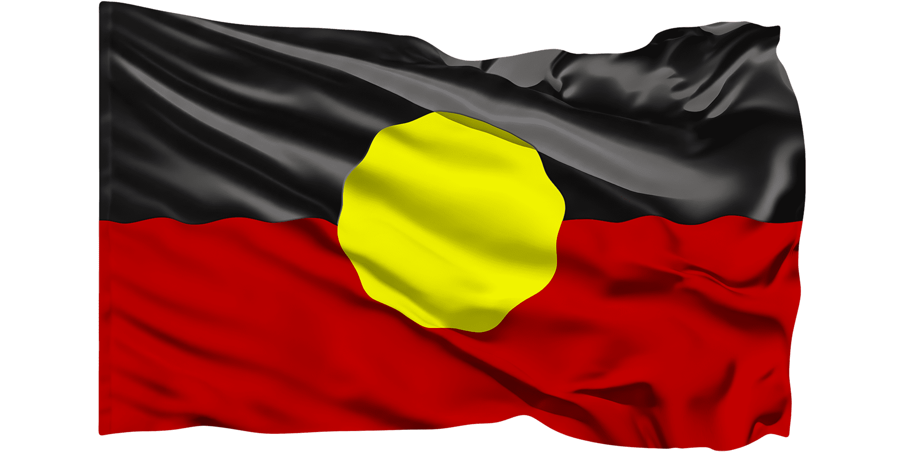 Pride365 Aboriginal Flag flying